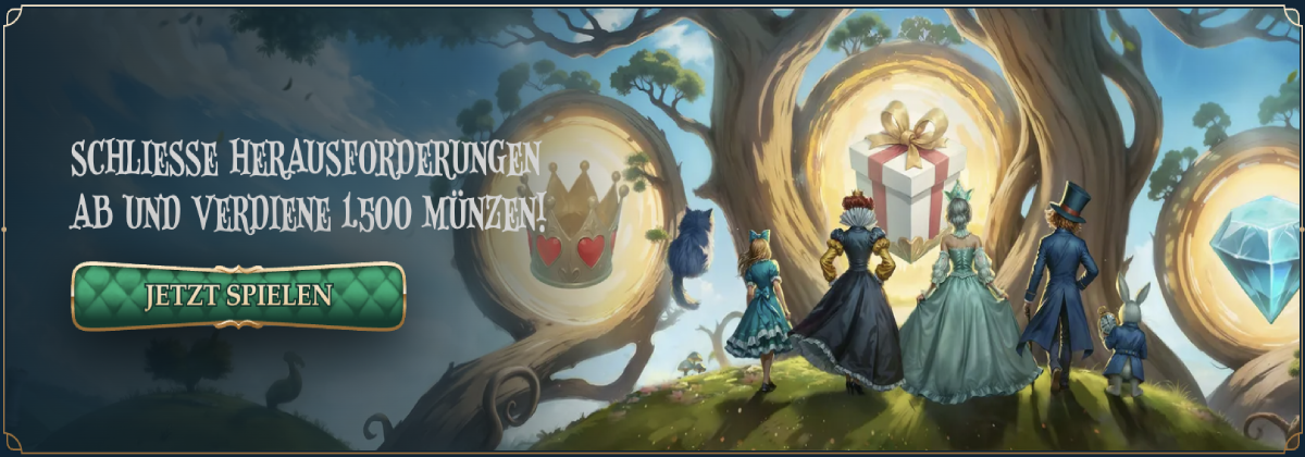 Startbanner von Alice Bet casino mit Aktionen